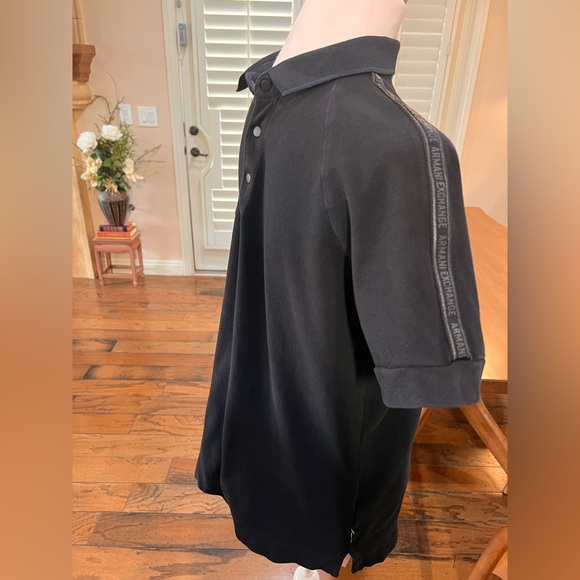 Armani Exchange Men's Black Polo Shirt Short Sleeve Collared, Logo. Size M - Picture 2 of 9